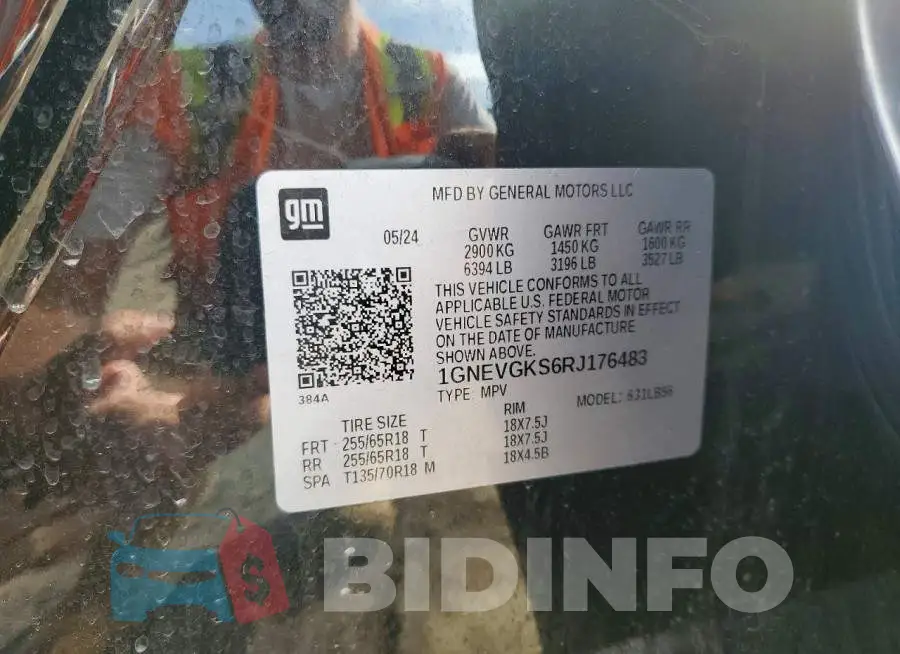 1GNEVGKS6RJ176483 Photo# 13