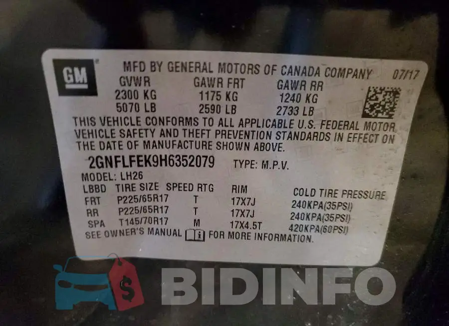 2GNFLFEK9H6352079 Photo# 13