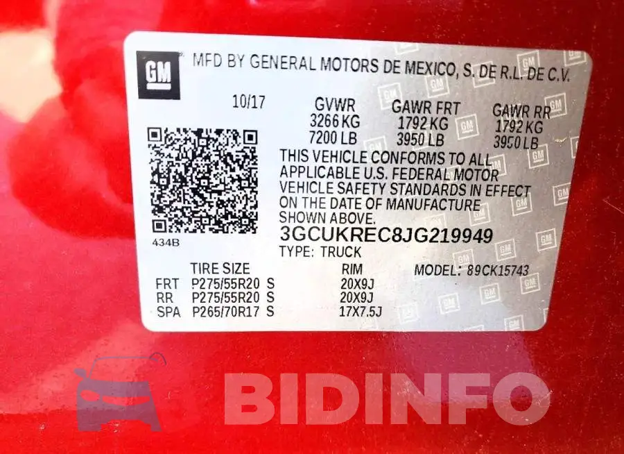 3GCUKREC8JG219949 Photo# 12