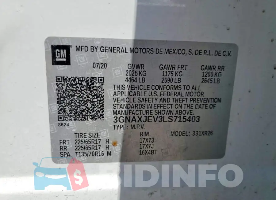 3GNAXJEV3LS715403 Photo# 13