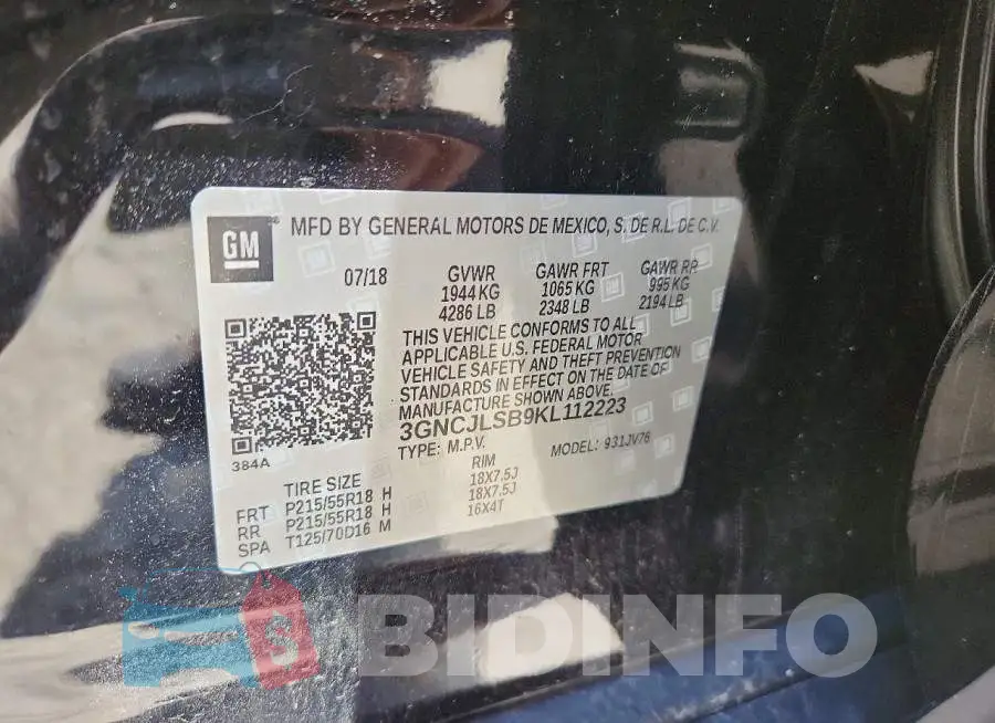3GNCJLSB9KL112223 Photo# 13
