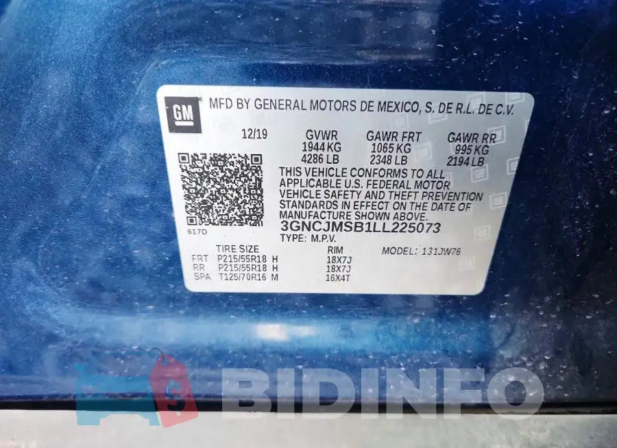 3GNCJMSB1LL225073 Photo# 13