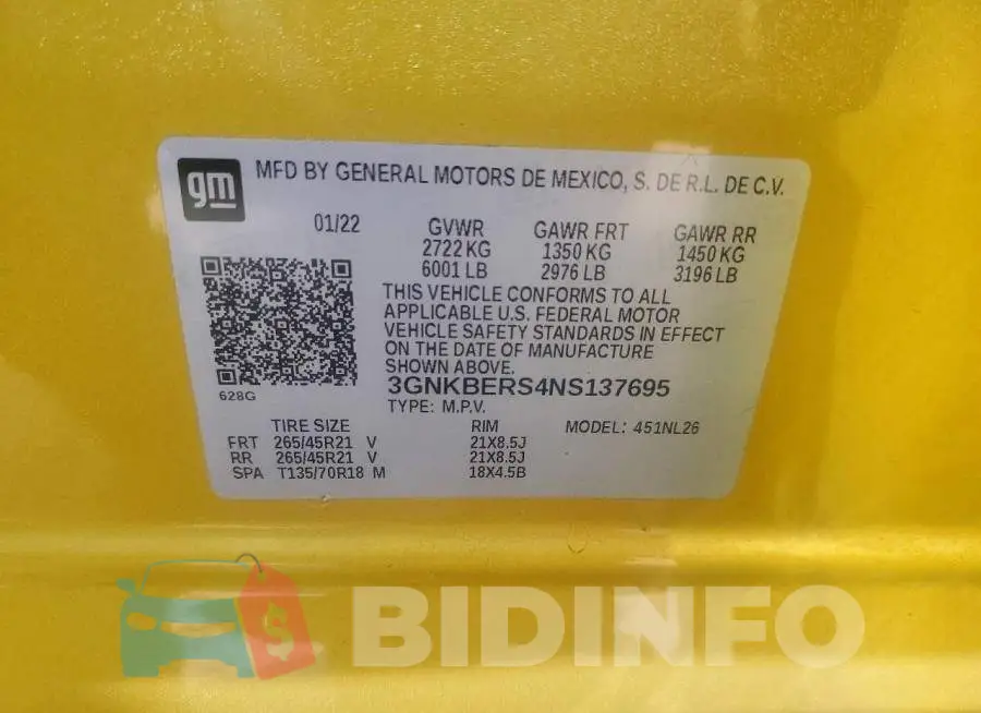 3GNKBERS4NS137695 Photo# 13