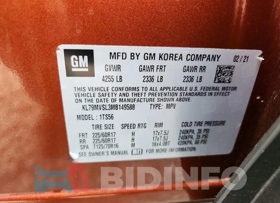 KL79MVSL3MB149588 Photo# 13