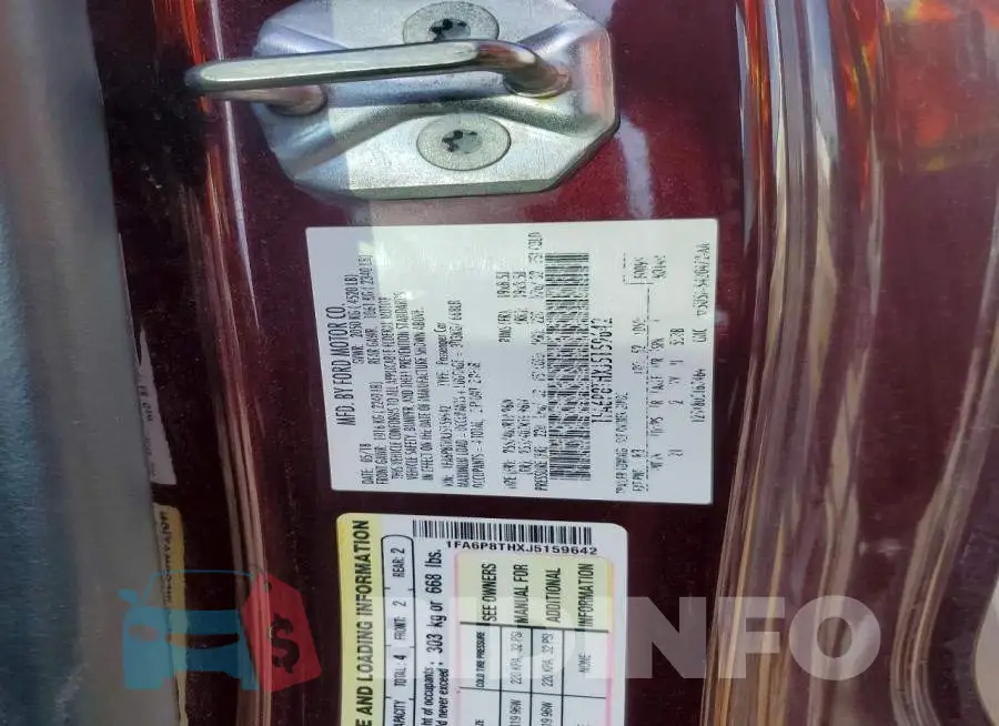 1FA6P8THXJ5159642 Photo# 13