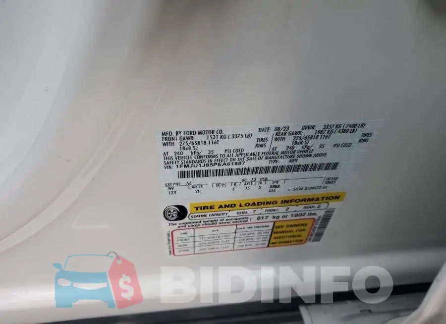 1FMJU1J85PEA61887 Photo# 13
