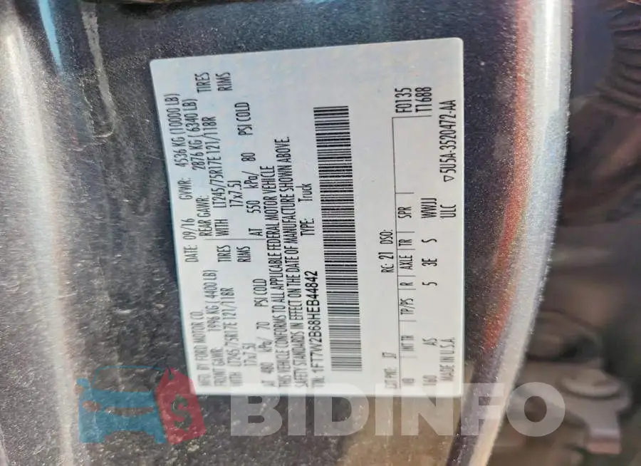1FT7W2B68HEB44842 Photo# 13