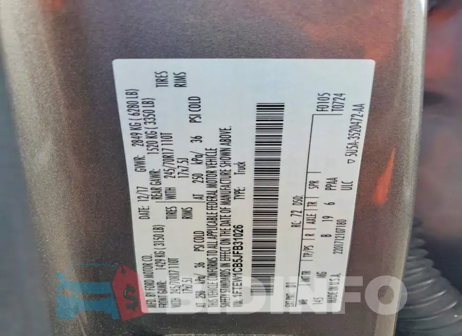 1FTEW1CB5JFB31026 Photo# 12