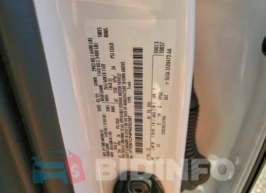1FTEW1CP4PKE52387 Photo# 12
