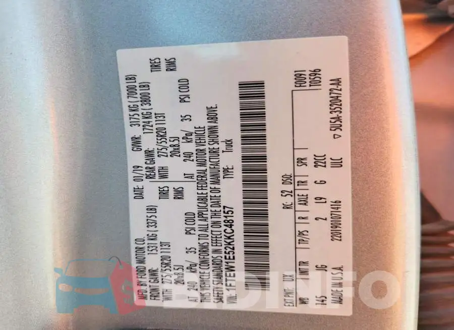 1FTEW1E52KKC48157 Photo# 12