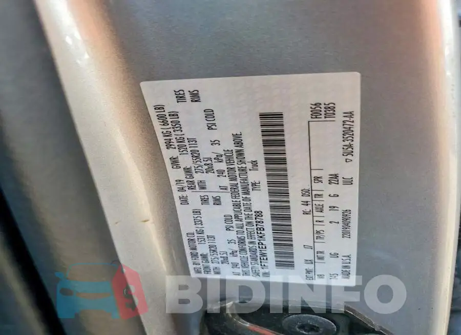 1FTEW1EP1KFB78788 Photo# 12