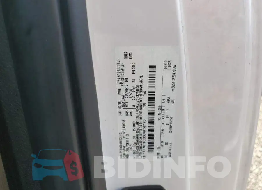 1FTMF1CB3JKF52178 Photo# 12