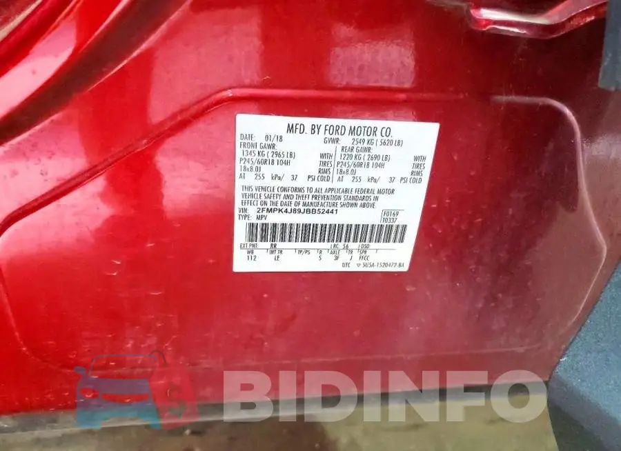 2FMPK4J89JBB52441 Photo# 13