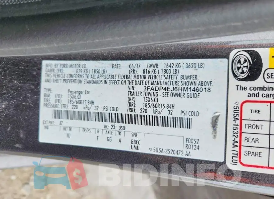 3FADP4EJ6HM146018 Photo# 12