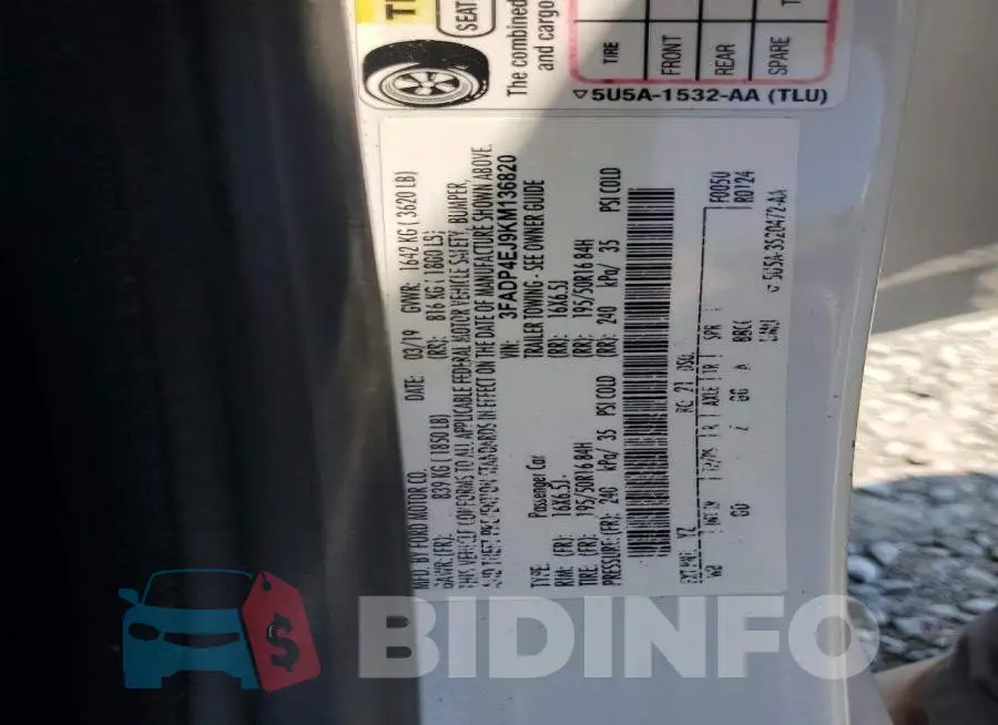 3FADP4EJ9KM136820 Photo# 12