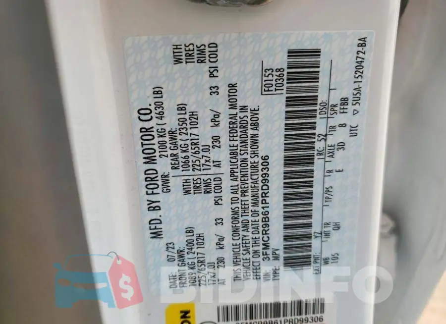3FMCR9B61PRD99306 Photo# 13