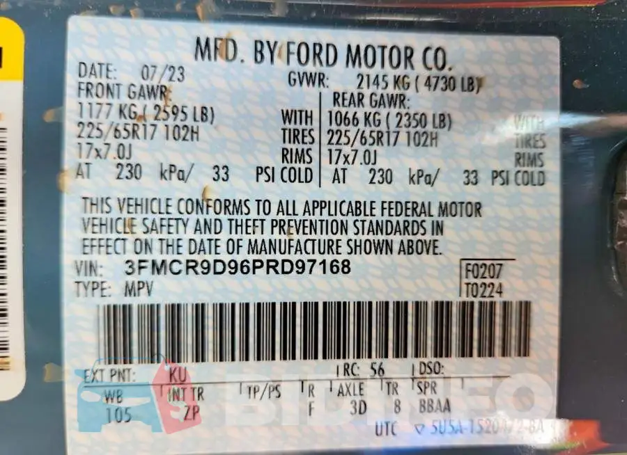 3FMCR9D96PRD97168 Photo# 14