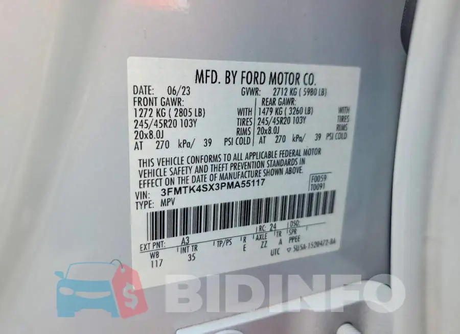 3FMTK4SX3PMA55117 Photo# 13