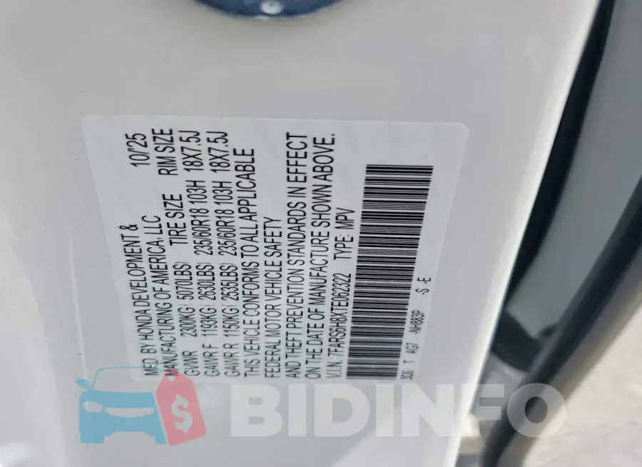 7FARS6H8XTE062322 Photo# 14