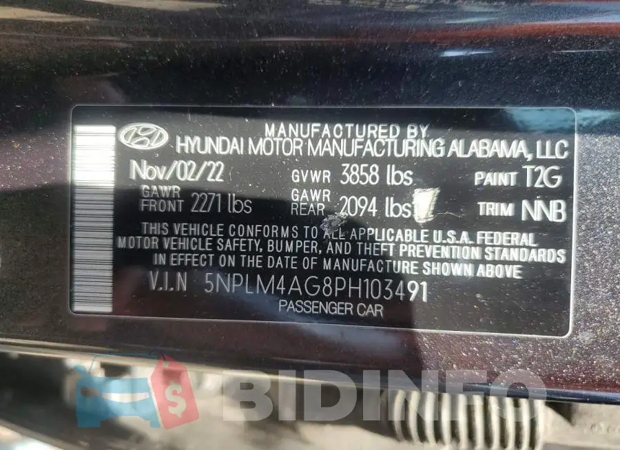 5NPLM4AG8PH103491 Photo# 13