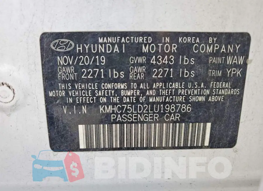 KMHC75LD2LU198786 Photo# 14