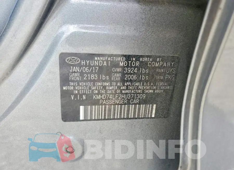 KMHD74LF2HU371309 Photo# 12