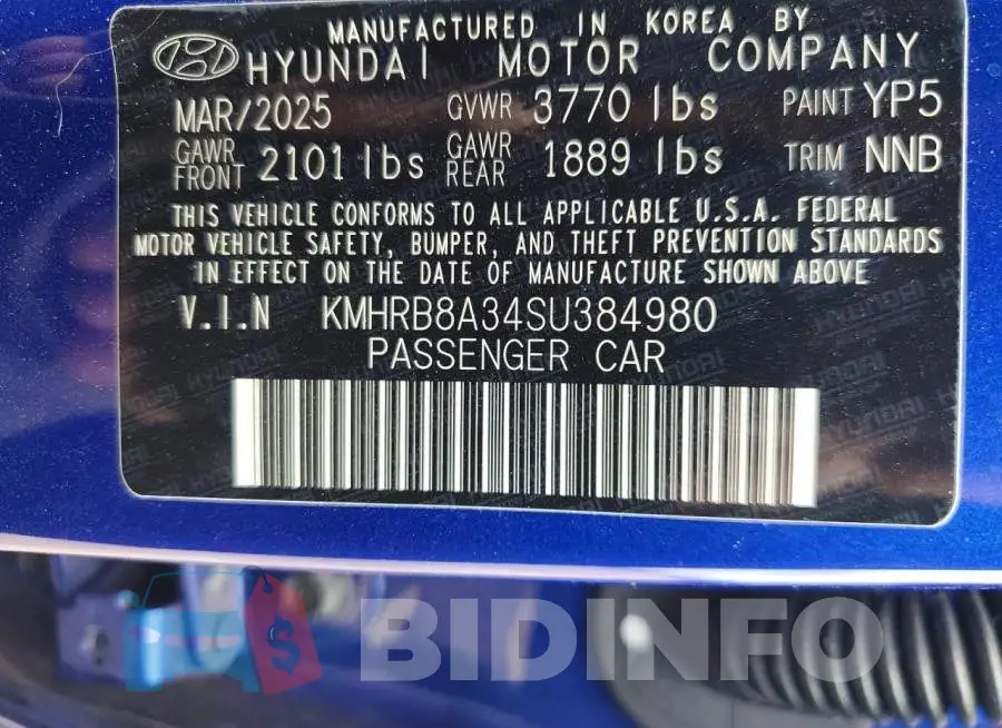 KMHRB8A34SU384980 Photo# 13