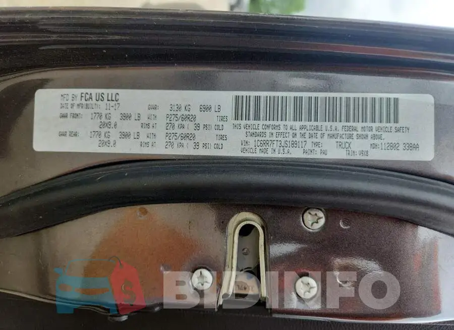 1C6RR7FT3JS189117 Photo# 12