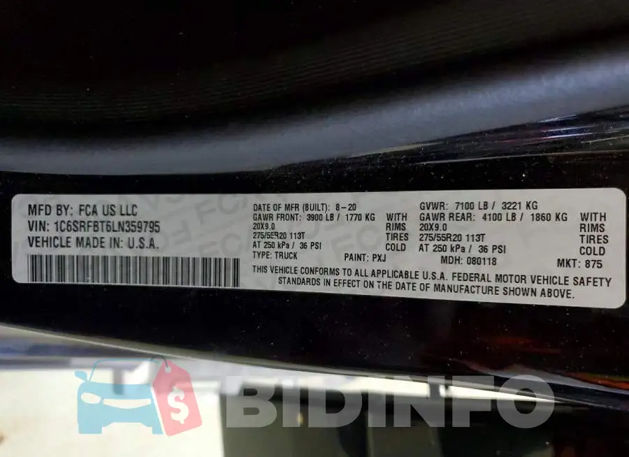 1C6SRFBT6LN359795 Photo# 12