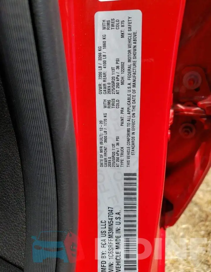 1C6SRFFM3MN547047 Photo# 12
