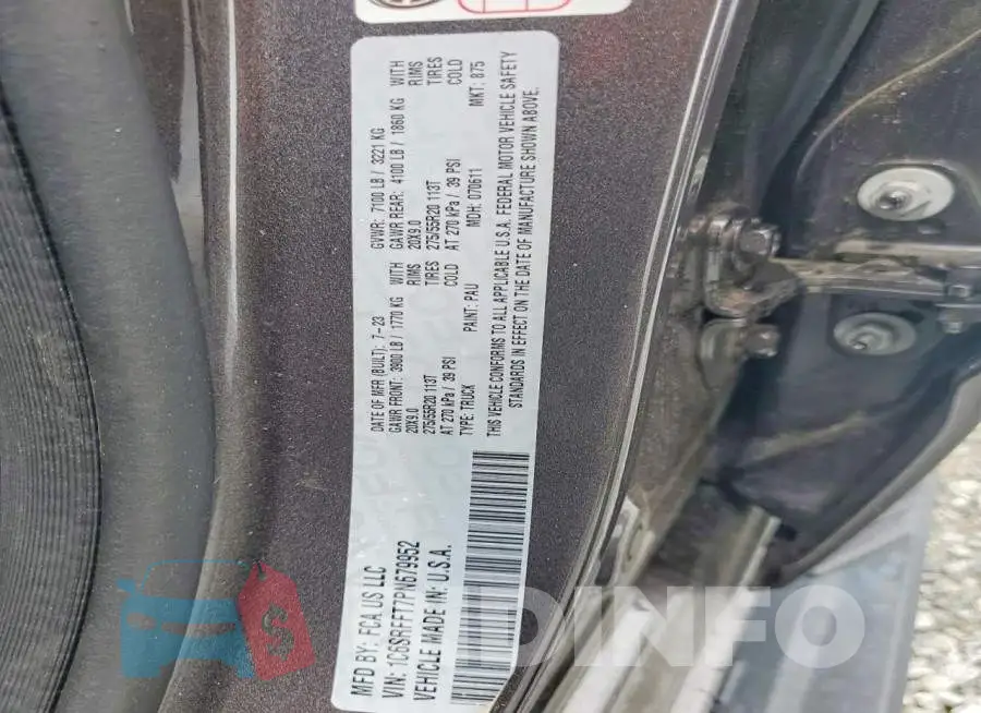 1C6SRFFT7PN679952 Photo# 12