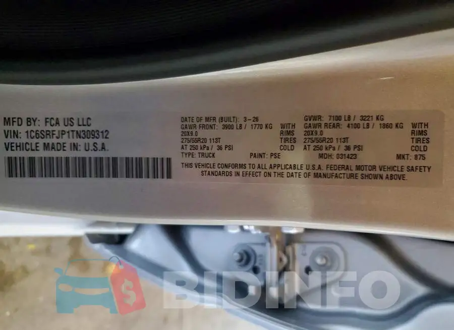 1C6SRFJP1TN309312 Photo# 13