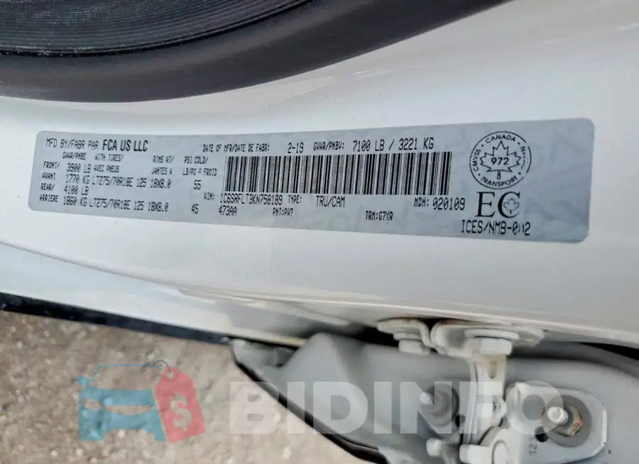 1C6SRFLT3KN758189 Photo# 13