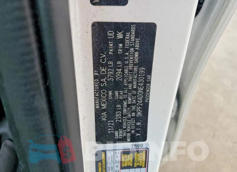 3KPF24AD0NE430199 Photo# 12