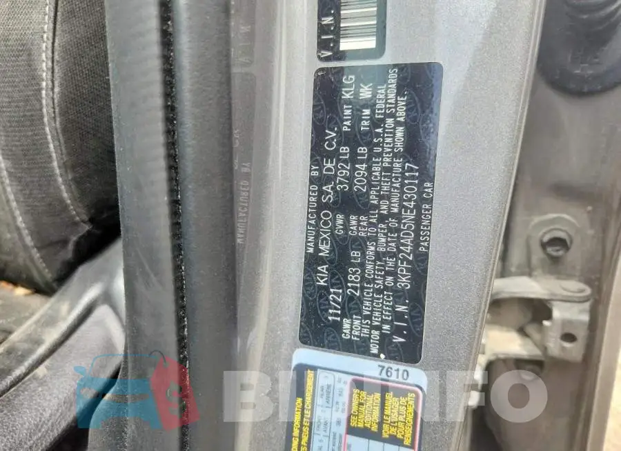 3KPF24AD5NE430117 Photo# 12
