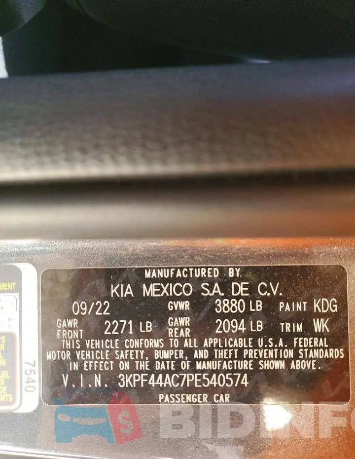 3KPF44AC7PE540574 Photo# 12