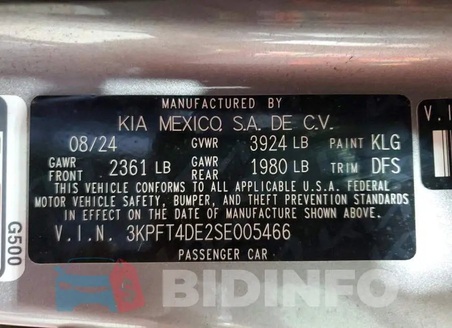 3KPFT4DE2SE005466 Photo# 12