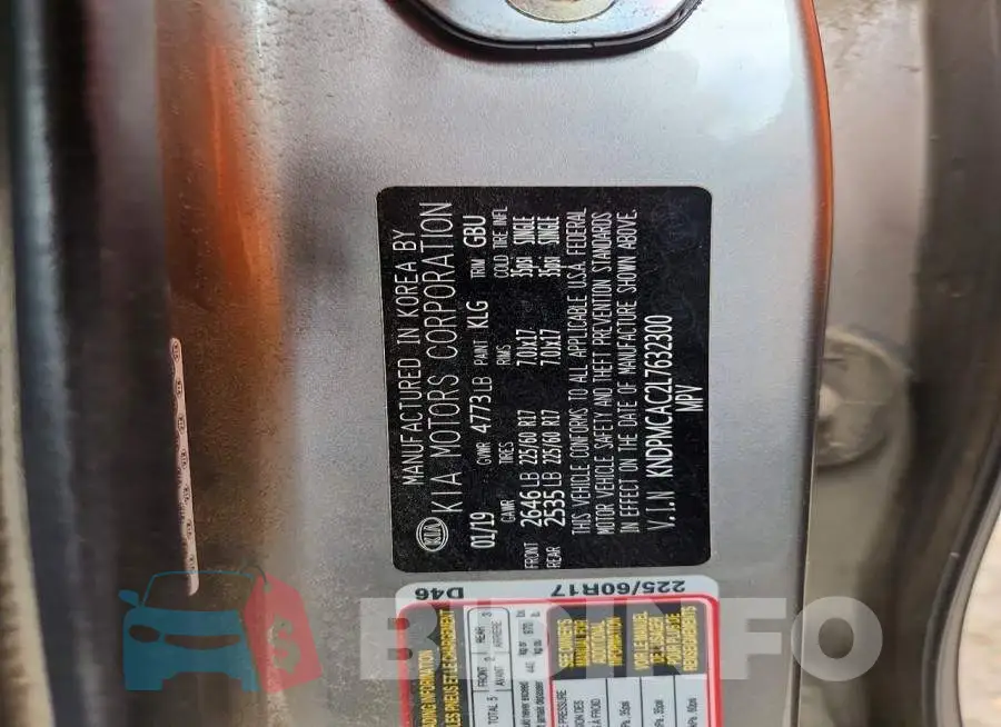 KNDPMCAC2L7632300 Photo# 13