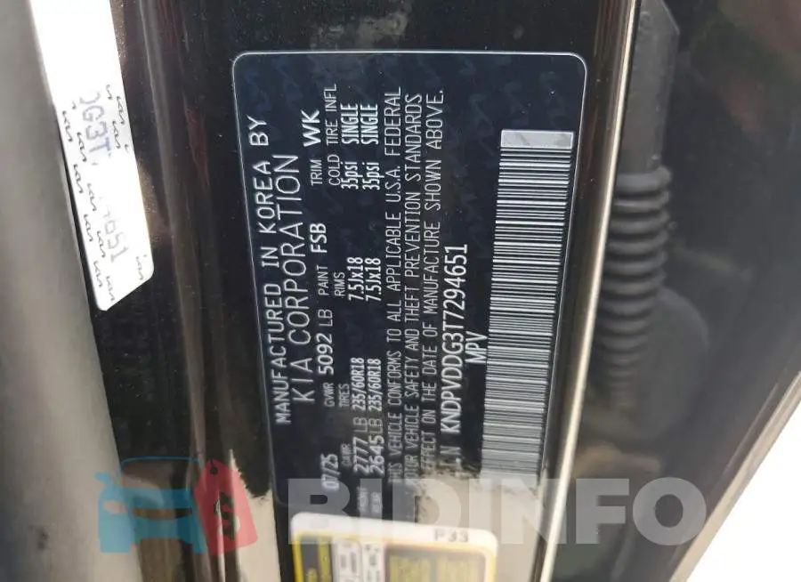 KNDPVDDG3T7294651 Photo# 13