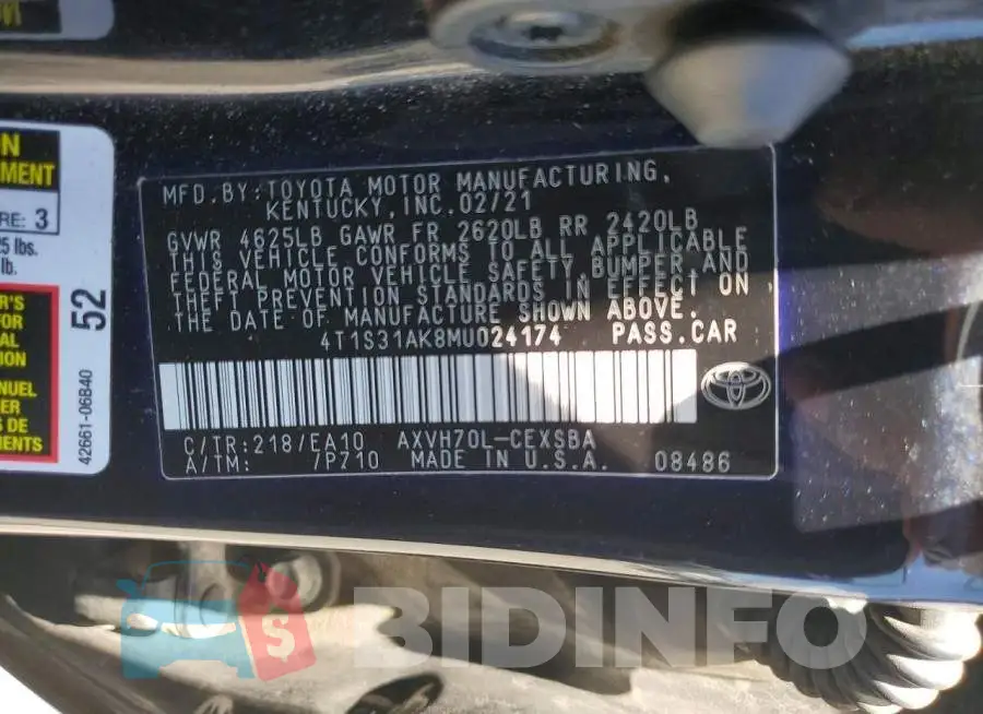 4T1S31AK8MU024174 Photo# 13
