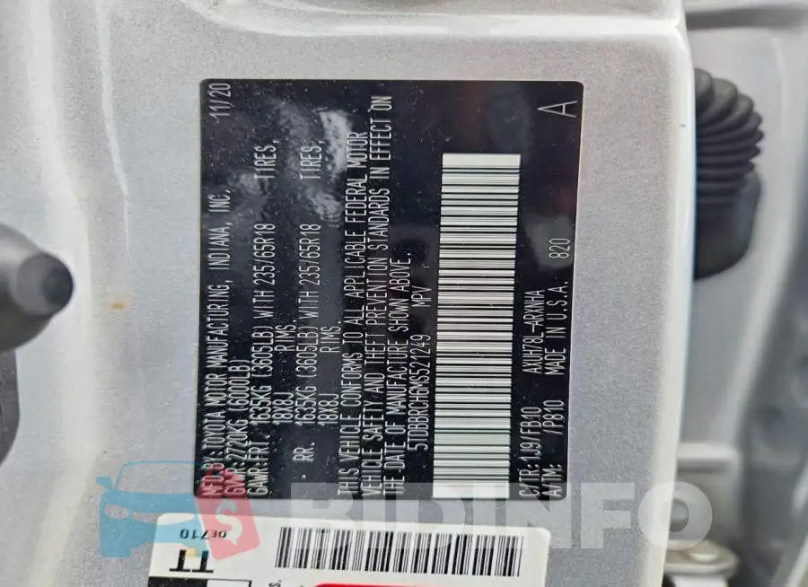 5TDBBRCH6MS521249 Photo# 14