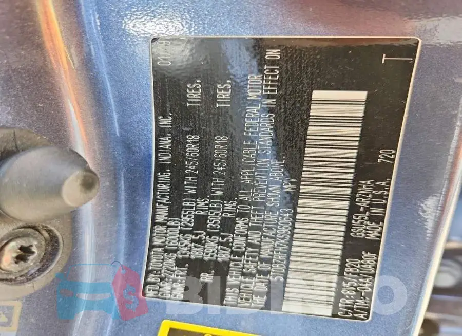 5TDBZRFH7KS960643 Photo# 12