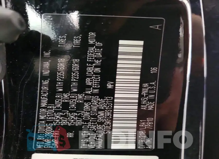 5TDESKFC9RS153113 Photo# 14