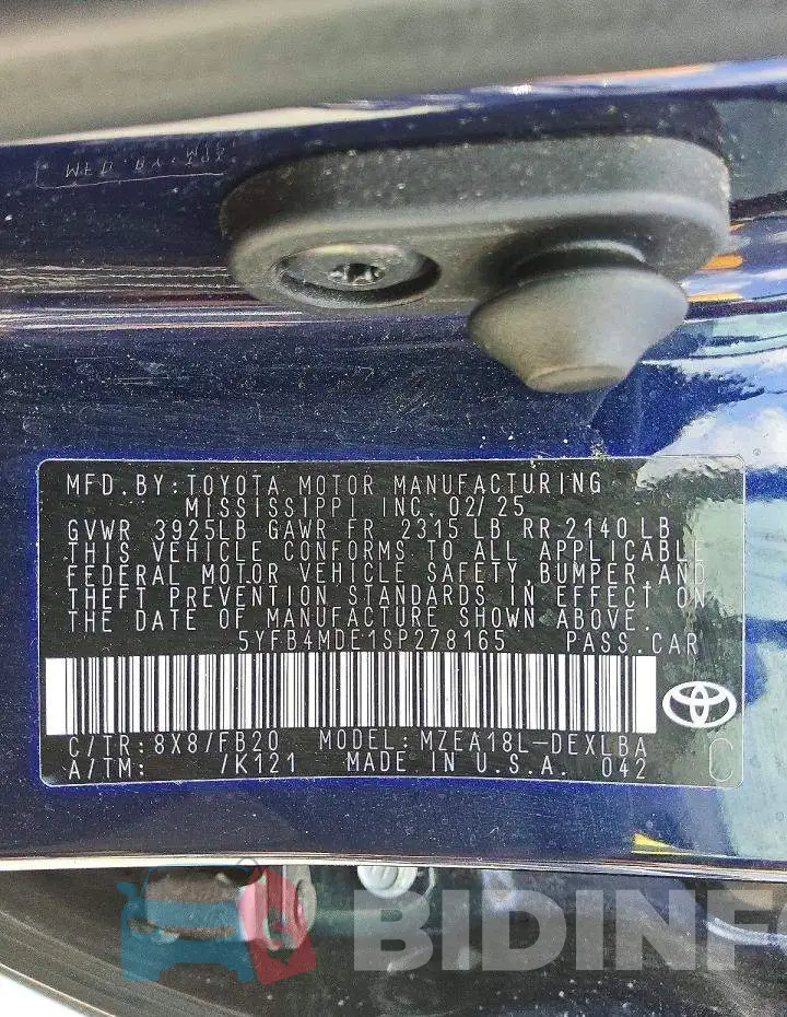 5YFB4MDE1SP278165 Photo# 12
