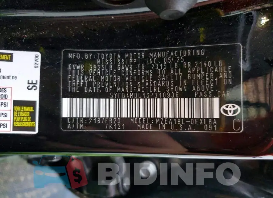 5YFB4MDE1SP310936 Photo# 12