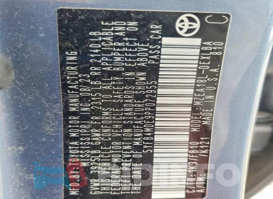5YFB4MDE9PP072955 Photo# 13