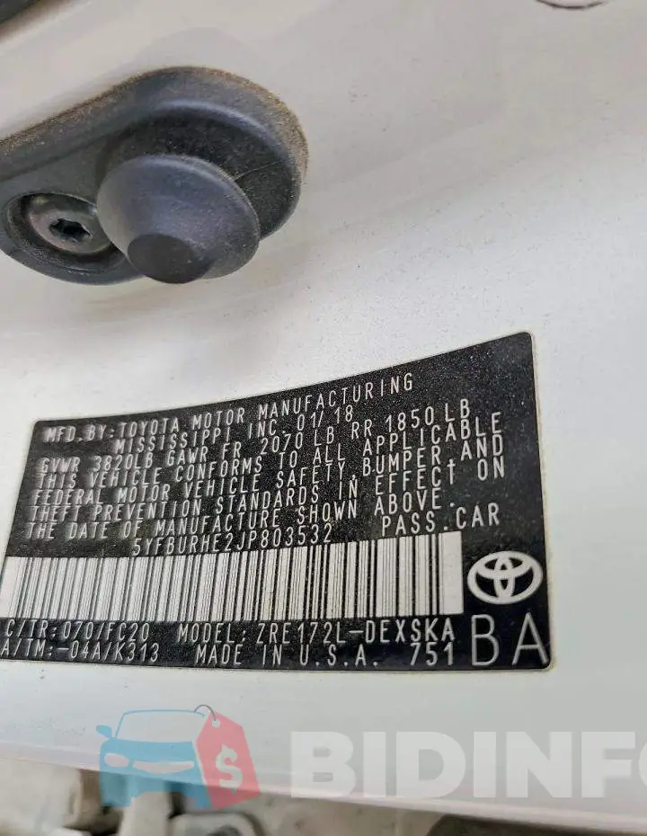 5YFBURHE2JP803532 Photo# 12