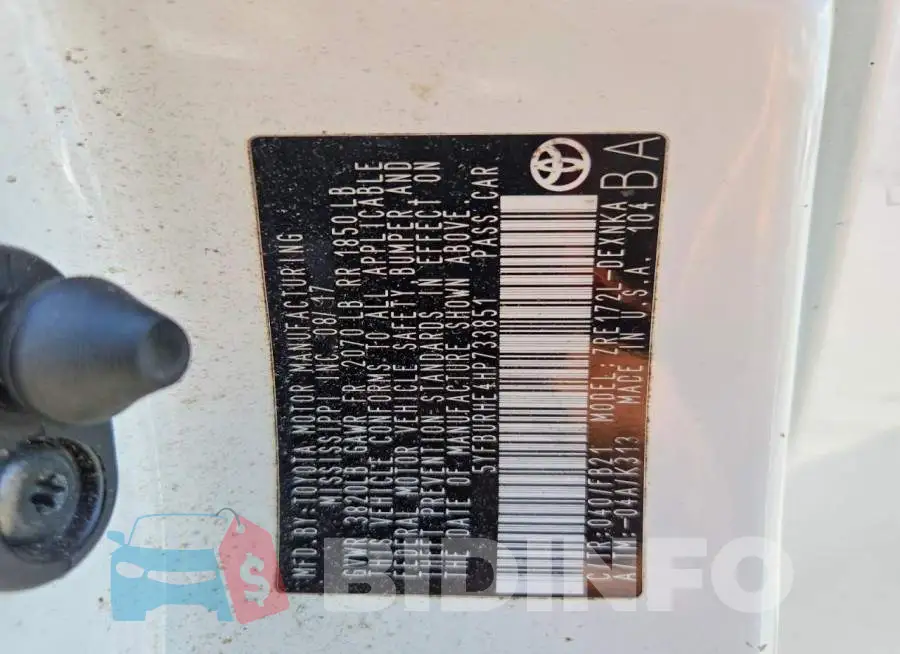 5YFBURHE4HP733851 Photo# 12