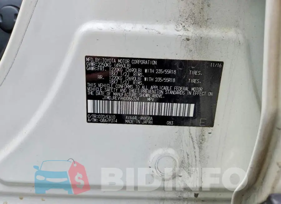 JTMDJREV9HD086324 Photo# 13
