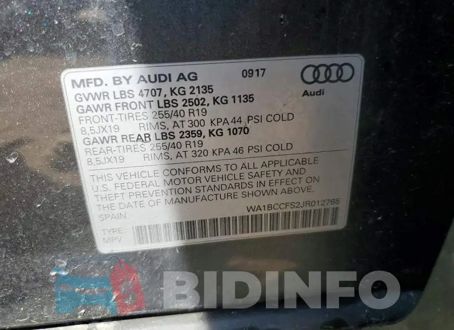 WA1BCCFS2JR012765 Photo# 13